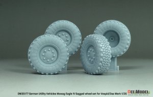 画像2: DEF.MODEL[DW35177]1/35 現用 ドイツ イーグルIV軽装輪装甲車 自重変形タイヤセット(ヴェスピッドモデル/ダスヴェルク用) (2)