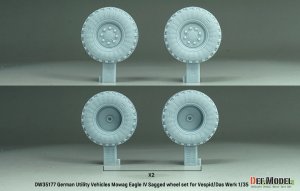 画像3: DEF.MODEL[DW35177]1/35 現用 ドイツ イーグルIV軽装輪装甲車 自重変形タイヤセット(ヴェスピッドモデル/ダスヴェルク用) (3)