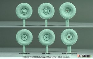 画像3: DEF.MODEL[DW35182]1/35 現用 アメリカ M1008 CUCV 自重変形タイヤセット(AKインタラクティブ用) (3)