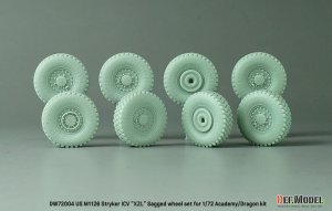 画像2: DEF.MODEL[DW72004]1/72 現用 アメリカ M1126ストライカーICV 自重変形タイヤセット XZLタイプ(アカデミー/ドラゴン用 DW72003リニューアル版) (2)