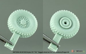 画像4: DEF.MODEL[DW72004]1/72 現用 アメリカ M1126ストライカーICV 自重変形タイヤセット XZLタイプ(アカデミー/ドラゴン用 DW72003リニューアル版) (4)