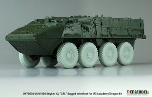 画像5: DEF.MODEL[DW72004]1/72 現用 アメリカ M1126ストライカーICV 自重変形タイヤセット XZLタイプ(アカデミー/ドラゴン用 DW72003リニューアル版) (5)