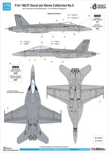 画像5: DEF.MODEL[JD72006]1/72 現用 アメリカ海軍艦上戦闘機F/A-18デカールセット ムービーコレクションNo.5「トップガン」2022(ハセガワ/アカデミー用) (5)