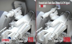 画像4: ダイナモモデルズ[DYN35DM003]1/35 オチキス 25mm S.A 34 タイプIフランス対戦車砲 (4)