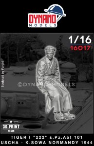 画像1: ダイナモモデルズ[DYN16017]1/16 第101重戦車大隊 タイガーI "222"戦車長 K.ソワ (1)