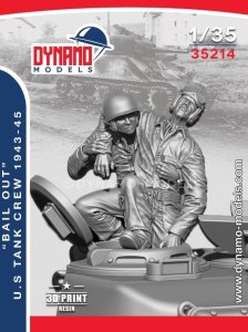 画像1: ダイナモモデル[DYN35214]1/35 アメリカ戦車兵 1943〜1945年 "脱出" セット2 (2体入) (1)