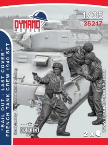 画像1: ダイナモモデル[DYN35217]1/35 フランス戦車兵 1940年 "脱出" セット2 (3体入) (1)