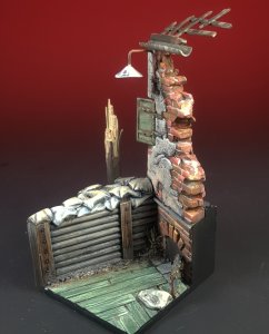 画像3: Darius Miniatures[DM35032]1/35 ジオラマアクセサリー シーナリーズ1 壊れた家屋と塹壕 (3)