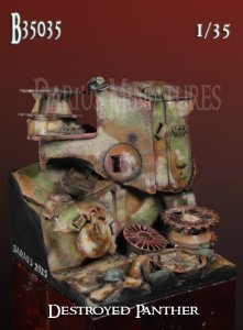 画像3: Darius Miniatures[DM35035]1/35 ダイオラマベース35 60x60mm WWII ドイツ スクラップヤード(パンサー/IV号戦車など) (3)