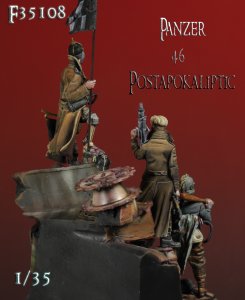 画像3: Darius Miniatures[DMF35108]1/35 Panzer 46 Post-Apokaliptic 終末戦争後の世界 フィギュアセット(4体＋ベース) (3)