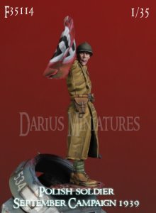 画像2: Darius Miniatures[DMF35114]1/35 WWII ポーランド軍兵士＃1 敵の旗を掲げる兵士 1939年9月戦役 (2)
