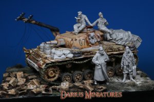 画像2: Darius Miniatures[DMF35059]1/35 WWII ドイツIII号戦車用車載装備品&冬季装備搭乗員セット (2)