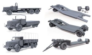 画像5: ダス・ヴェルク[USCDW35003]1/35 FAUN  L900 トラック w/SdAh115 トレーラー (5)