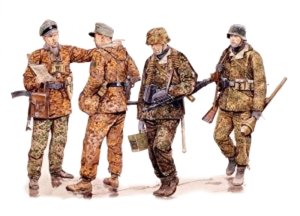 画像1: ドラゴンモデル[DR6002] 1/35 WW.II ドイツ武装親衛隊 冬季装備 アルデンヌ 1944/45 （フィギュア4体セット） (1)