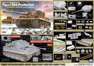 画像2: ドラゴンモデル[DR6624]1/35 WW.II ドイツ軍 ティーガーI 中期型 第506重戦車大隊 1944 w/ツィメリットコーティング (2)