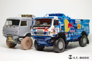 画像6: E.T.MODEL[E35-318]1/35 現用 ロシア KAMAZ-43509レッドブル・ラリートラック「カマズ・マスター」(ズベズダ3657用) (6)