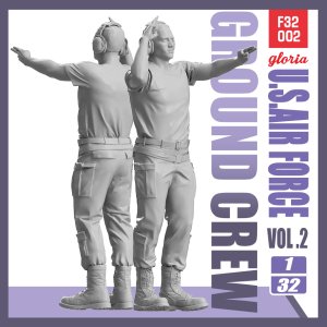 画像2: E.T.MODEL[F32002]1/32 現用 アメリカ空軍 グランドクルーVol.2 ハンドサインを送る誘導員 (2)