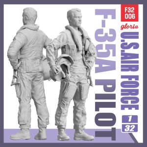 画像2: E.T.MODEL[F32006]1/32 現用 アメリカ空軍 グランドクルーVol.6 F-35AライトニングIIパイロット (2)