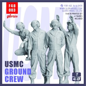 画像1: E.T.MODEL[F48003]1/48 現用 アメリカ海兵隊 グランドクルーセット(4体入) (1)