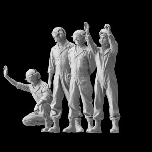 画像3: E.T.MODEL[F48003]1/48 現用 アメリカ海兵隊 グランドクルーセット(4体入) (3)