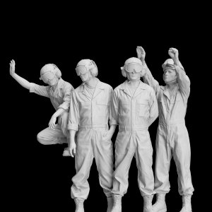 画像4: E.T.MODEL[F48003]1/48 現用 アメリカ海兵隊 グランドクルーセット(4体入) (4)