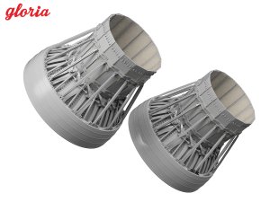 画像4: E.T.MODEL[GR32015B]1/32 現用 アメリカ F-15イーグル F100-PW排気ノズル&アフターバーナーセット 閉状態(タミヤ用) (4)