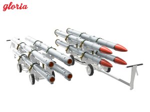 画像4: E.T.MODEL[GR32213]1/32 現用 アメリカ海軍 MHU-191A/M弾薬運搬車 w/AIM-120C空対空ミサイル (4)