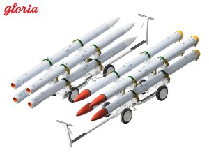 画像8: E.T.MODEL[GR32213]1/32 現用 アメリカ海軍 MHU-191A/M弾薬運搬車 w/AIM-120C空対空ミサイル (8)