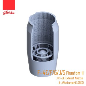 画像3: E.T.MODEL[GR48004B]1/48 現用 アメリカ海軍/空軍 F-4E/F/G/J/SファントムII戦闘機 J79-GE 排気ノズル&アフターバーナー(閉状態)セット(各社用) (3)