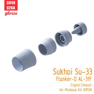 画像2: E.T.MODEL[GR48026A]1/48 現用 露/ソ スホーイSu-33フランカーD AL-31F排気ノズルセット 開状態(ミニベース用) (2)