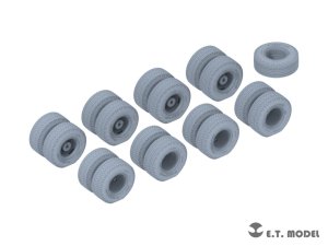 画像3: E.T.MODEL[P35-119]1/35 現用 アメリカ M747 重機材セミトレーラー 自重変形タイヤ(モンモデル用) (3)