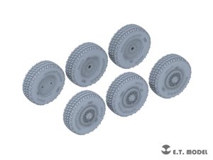 画像3: E.T.MODEL[P35-127]1/35 現用 アメリカ M142高機動ロケット砲システム(ハイマース)用 自重変形タイヤセット(トランペッター用) (3)