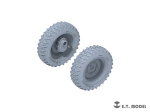 画像4: E.T.MODEL[P35-136]1/35 WWII ドイツ シュビムワーゲン166型用自重変形タイヤ 幅広タイプ(タミヤ用) (4)