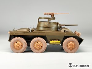 画像9: E.T.MODEL[P35-150]1/35 WWII アメリカ M8グレイハウンド/M20高速偵察車用自重変形タイヤ(タミヤ用) (9)
