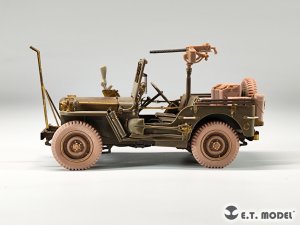 画像9: E.T.MODEL[P35-156]1/35 WWII アメリカ ジープ・ウィリスMB 1/4トン4x4トラック用自重変形タイヤ(タミヤ用) (9)