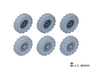 画像2: E.T.MODEL[P35-167]1/35 現用 フランス AMX-10RCR対戦車装輪戦闘車 自重変形タイヤセット(タイガーモデル4602/4665用) (2)