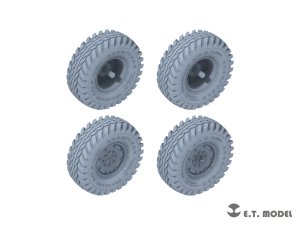 画像2: E.T.MODEL[P35-168]1/35 現用 アメリカ M1024/M1046ハンビー 自重変形タイヤセット(タミヤ用) (2)