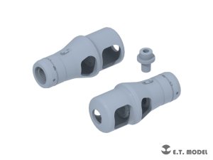 画像2: E.T.MODEL[P35-308]1/35 WWII ドイツ 7.5cm KwK 42戦車砲用マズルブレーキ(タイプ2)(3個入) (2)