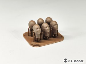 画像4: E.T.MODEL[P35-340]1/35 汎用 アジア系フィギュアヘッドセット タイプ2(6個入) (4)