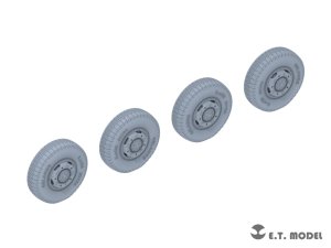 画像4: E.T.MODEL[P35-104]1/35 WWII ドイツ重装甲車Sd.Kfz.234用小径ホイール自重変形タイヤセットType.4(3Dプリンター ドラゴン用) (4)