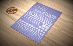 画像3: マソモデル[MH80039]スケールフリー 図形シンボルデカール タイプA 白 (3)