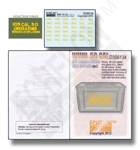 画像1: Echelon[D356134]1/35 WWII .50 CAL ammo box labels (5) (1)
