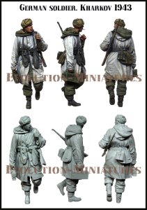 画像2: エボリューション[EM-35220]1/35 WWIIドイツ歩兵冬季行軍 銜え煙草の独兵 ハリコフ1943 (2)