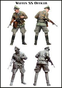 画像2: エボリューション[EM-35051]1/35　WWIIドイツ武装SS MP40を構えるSS士官 (2)