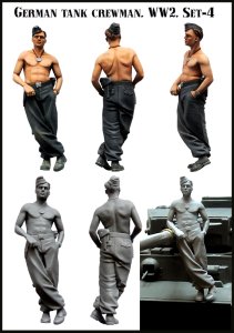 画像2: エボリューション[EM-35075]1/35　WWIIドイツ陸軍 9ii上半身裸の戦車兵 (2)