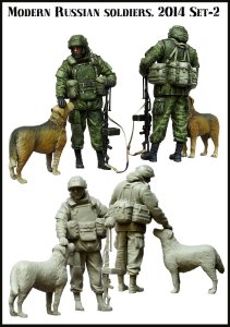 画像2: エボリューション[EM-35099]1/35　現用ロシア連邦軍兵士(2) 犬を連れての偵察 クリミア2014 (2)