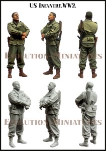 画像2: エボリューション[EM-35190]1/35　WWIIアメリカ陸軍兵士 検分を見守る伍長 (2)