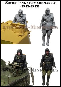 画像2: エボリューション[EM-35245]1/35 WWII ソ/露 ハッチから身を乗り出す戦車長 1943-1945 (2)