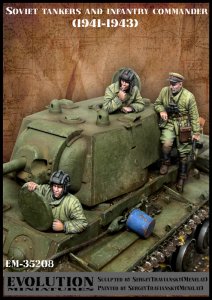 画像2: エボリューション[EM-35208]1/35 WWII  ロシア赤軍戦車搭乗員&狙撃兵指揮官セット 1941〜1943 (2)