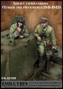 画像2: エボリューション[EM-35209]1/35 WWII  ロシア赤軍戦車兵長と打合せする歩兵指揮官 1941〜1943 (2)